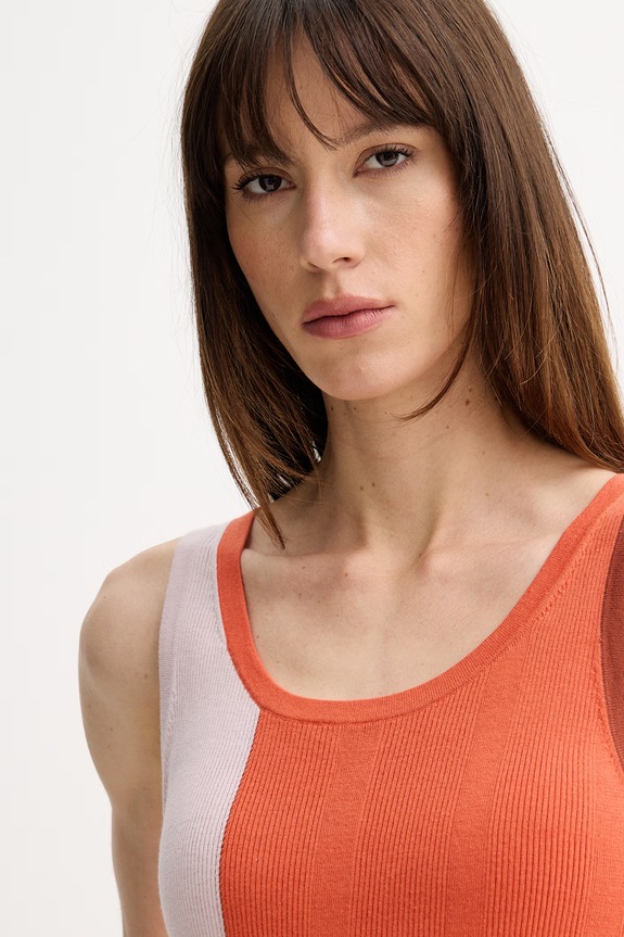 PS Paul Smith top damski bawełniany pomarańczowy W2R.808N.V31447