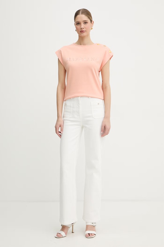 Marciano by Guess T-shirt da donna in cotone LYRIS G6GI04.K3505 rosa SS26