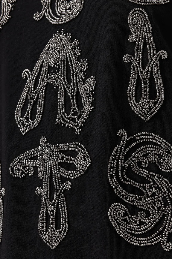 Βαμβακερό μπλουζάκι AllSaints W148JD μαύρο