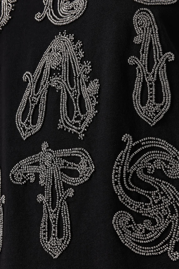 Βαμβακερό μπλουζάκι AllSaints W148JD μαύρο