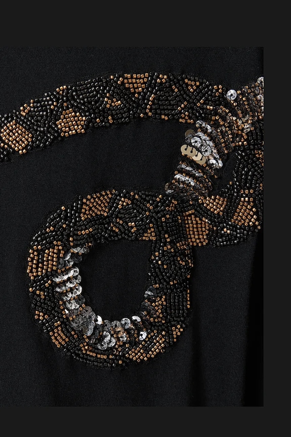 Βαμβακερό μπλουζάκι AllSaints W152JD μαύρο