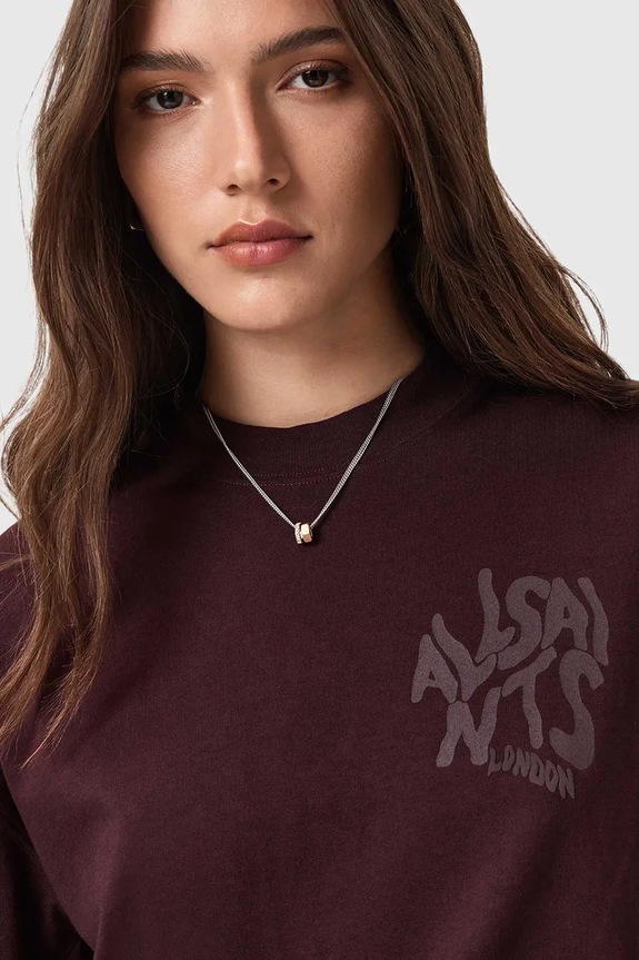 Abbigliamento AllSaints t-shirt in cotone W181JD marrone