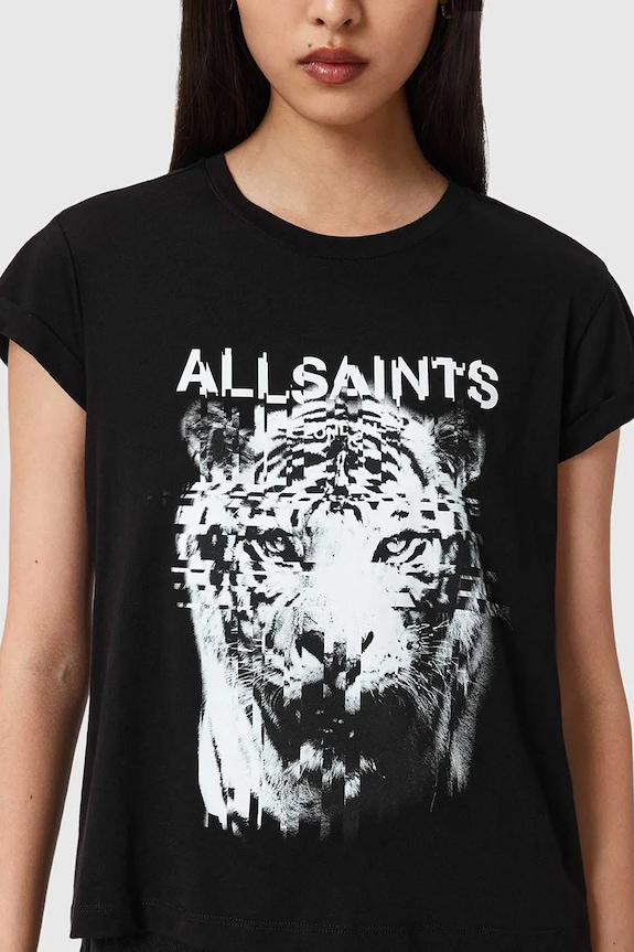 AllSaints t-shirt bawełniany W106JD czarny