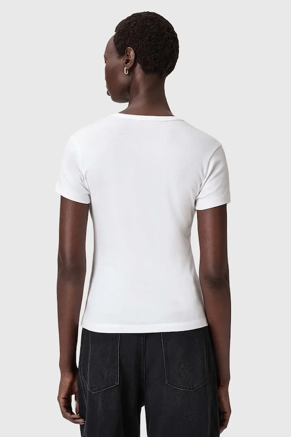 Βαμβακερό μπλουζάκι AllSaints W285JC λευκό SS26