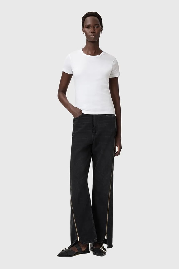 Βαμβακερό μπλουζάκι AllSaints λευκό W285JC