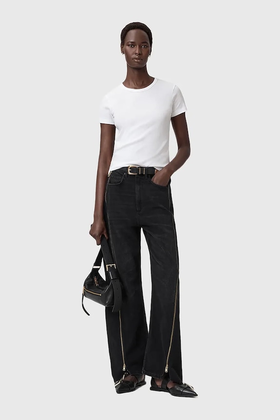 Βαμβακερό μπλουζάκι AllSaints W285JC λευκό