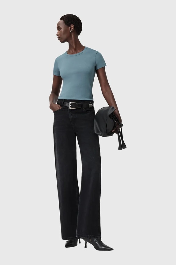 AllSaints t-shirt in cotone blu W285JC