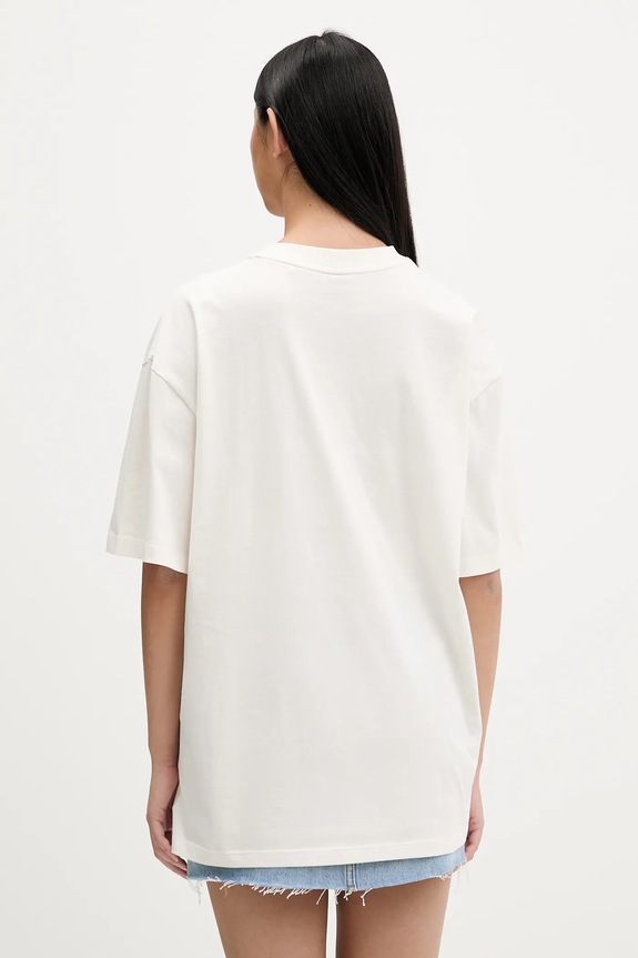 Oblečenie Bavlnené tričko Hugo Blue Oversized_Tee_B_8 50554005 béžová