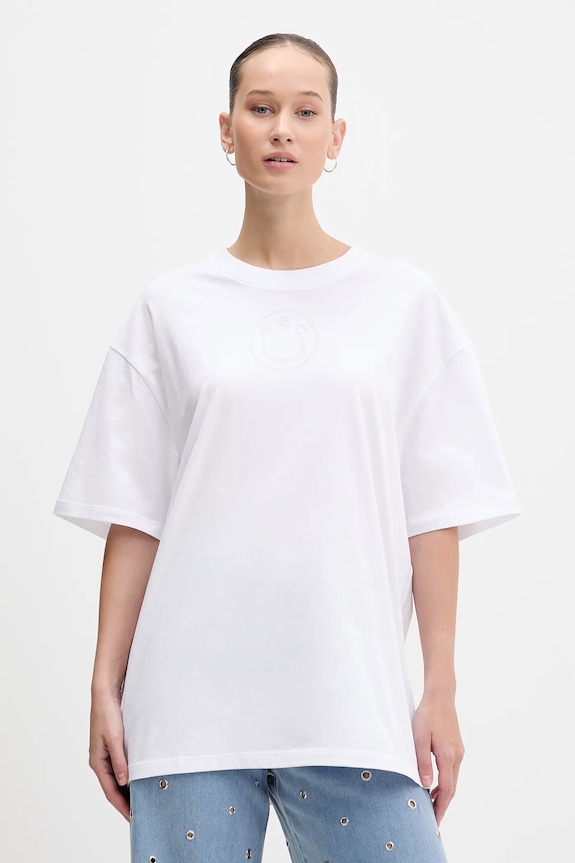 Bavlnené tričko Hugo Blue Oversized _Tee_B_9 relaxed biela 50554940