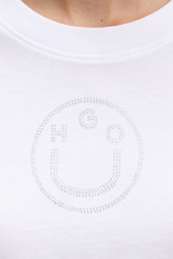 Bavlnené tričko Hugo Blue Oversized _Tee_B_9 50554940 biela