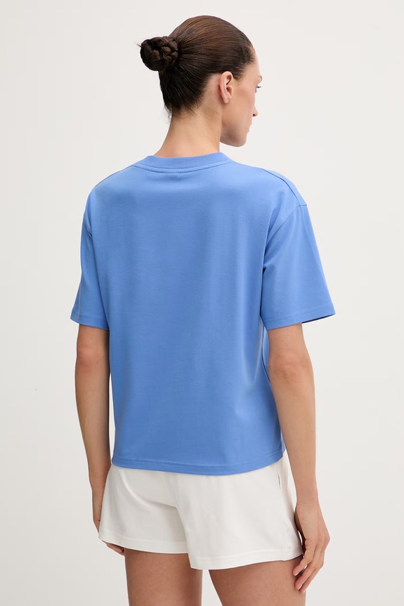Одяг HUGO футболка оверсайз жіноча з модалем SIGNATURE_TSHIRT 50556807 блакитний