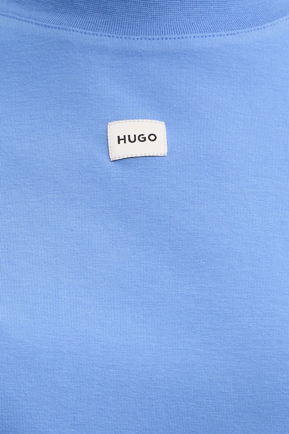 HUGO футболка оверсайз жіноча з модалем SIGNATURE_TSHIRT 50556807 блакитний