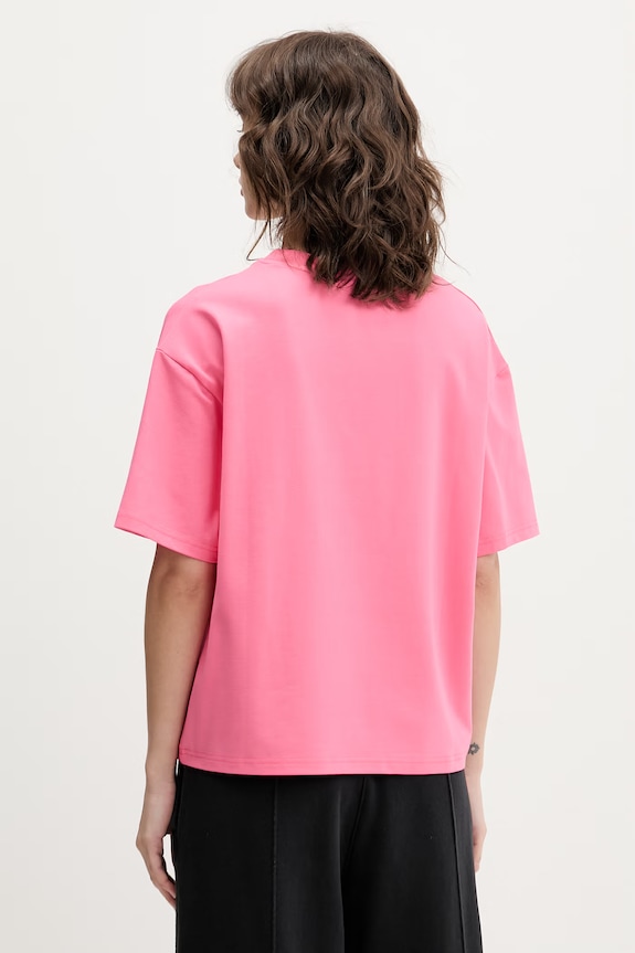 Oblečenie HUGO oversize tričko dámske s modalom SIGNATURE_TSHIRT 50556807 ružová