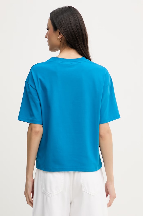 Oblečenie HUGO oversize tričko dámske s modalom SIGNATURE_TSHIRT 50556807 modrá