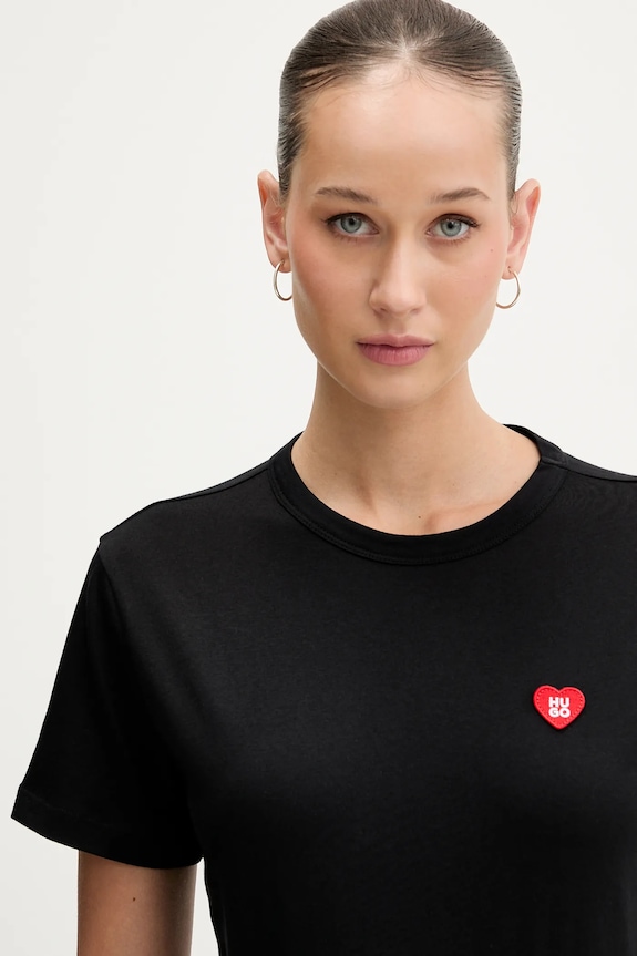 HUGO tricou din bumbac Damacia_6 negru 50562145
