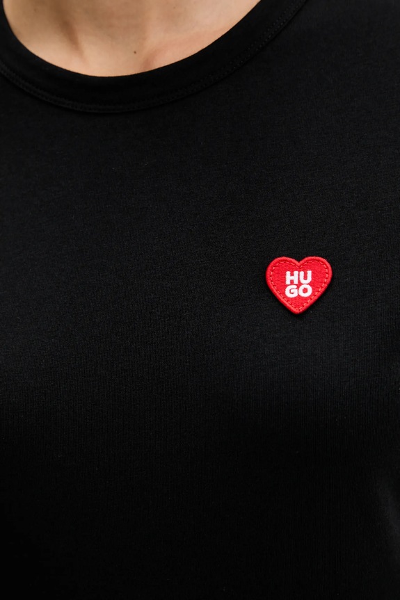HUGO tricou din bumbac Damacia_6 50562145 negru