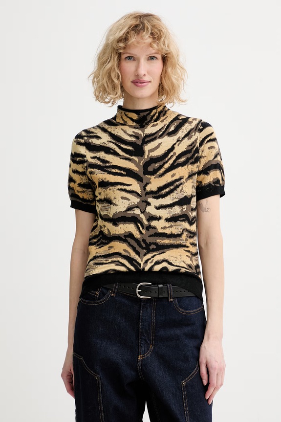 Sveter s prímesou vlny Kenzo s prímesou vlny žltá FG52TO6313DO