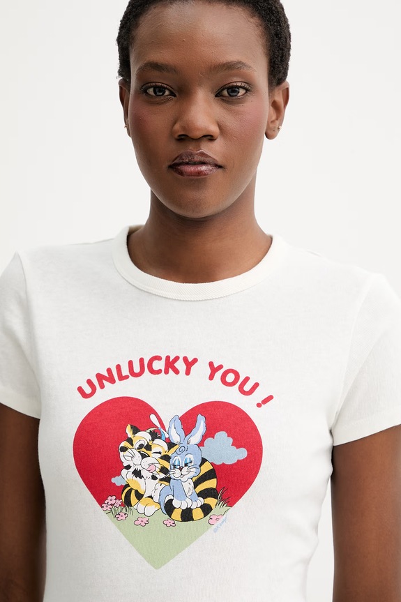 Kenzo t-shirt bawełniany beżowy FG52TS2084SK
