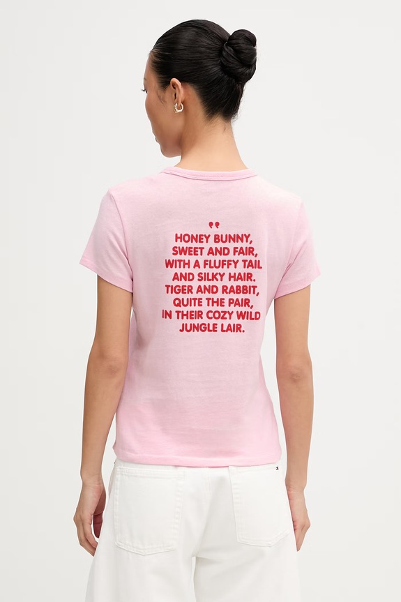Odzież Kenzo T-shirt damski bawełniany FG52TS2224SK różowy