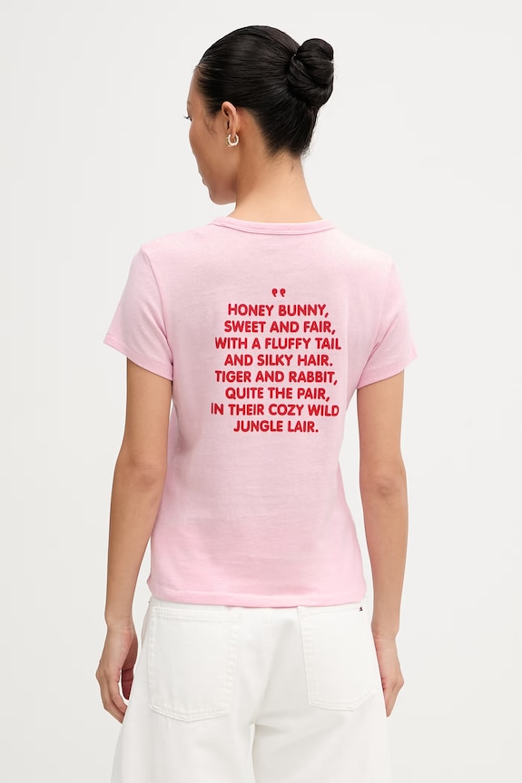 Odzież Kenzo T-shirt damski bawełniany FG52TS2224SK różowy