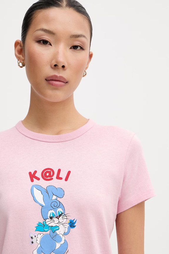 Kenzo T-shirt damski bawełniany różowy FG52TS2224SK
