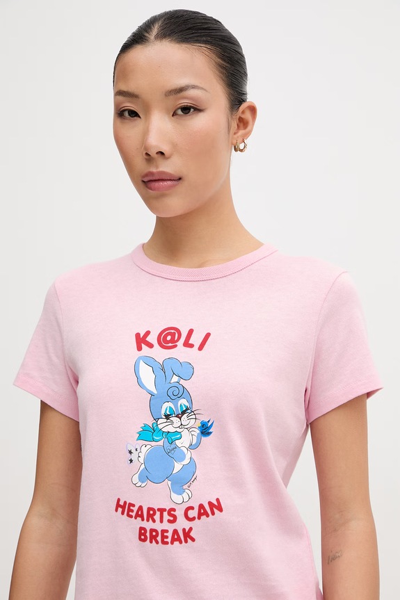 Kenzo T-shirt damski bawełniany FG52TS2224SK różowy
