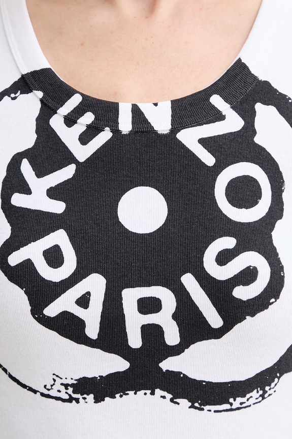 Kenzo top damski z bawełny FG52TO2004SJ biały