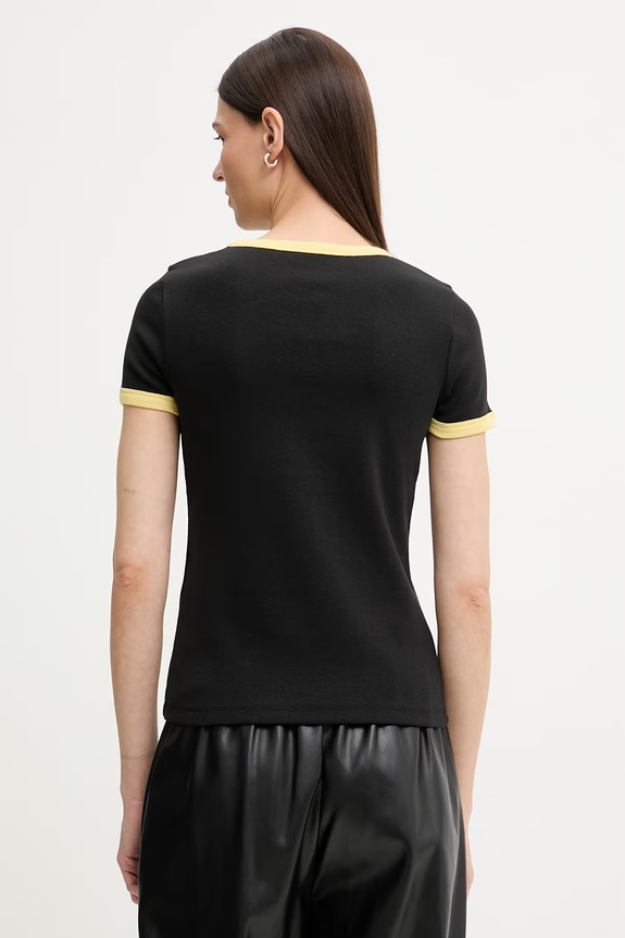 Odzież Kenzo t-shirt bawełniany z elastanem damski FG52TS2174SJ czarny