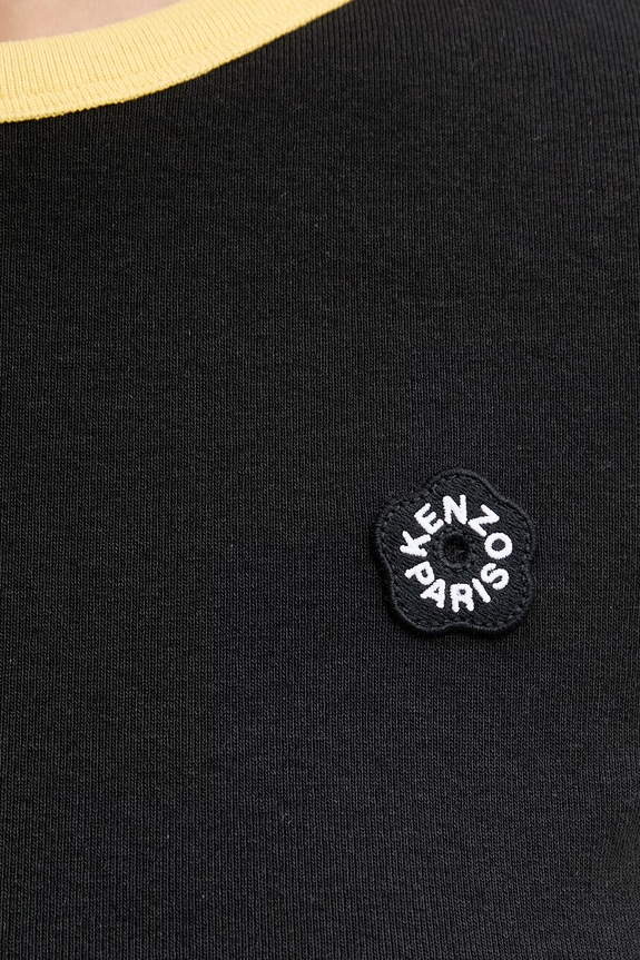Kenzo t-shirt bawełniany z elastanem damski FG52TS2174SJ czarny