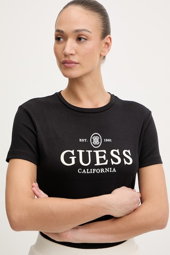Kratka majica Guess ARABELLA črna V6RI06.KD741
