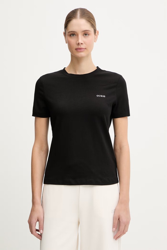 Guess t-shirt TRACEY z elastanem czarny V6RI07.J1314
