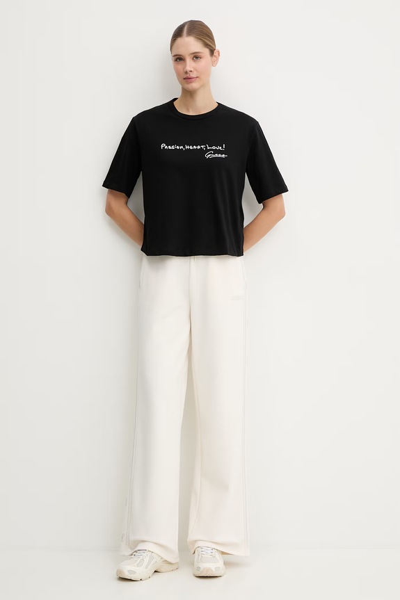 Guess t-shirt bawełniany SOPHIE V6RI09.I3Z14 czarny SS26