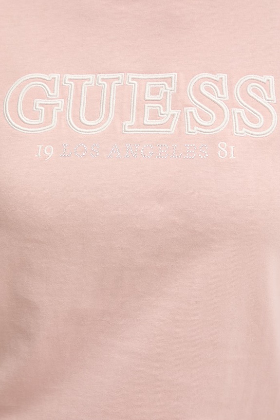 Guess t-shirt bawełniany KETTY V6RI10.I3Z14 różowy
