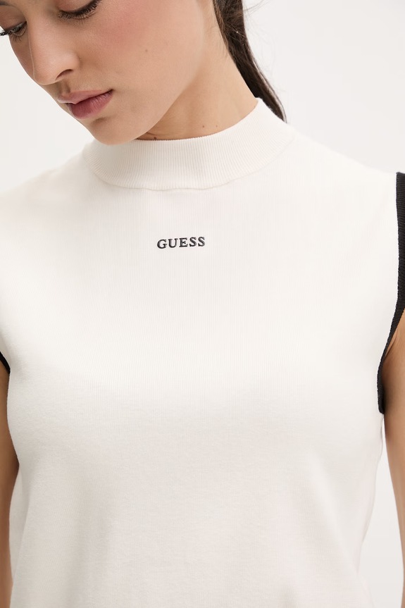 Guess top damski z wiskozy LAURENE V6RP07.Z4642 beżowy