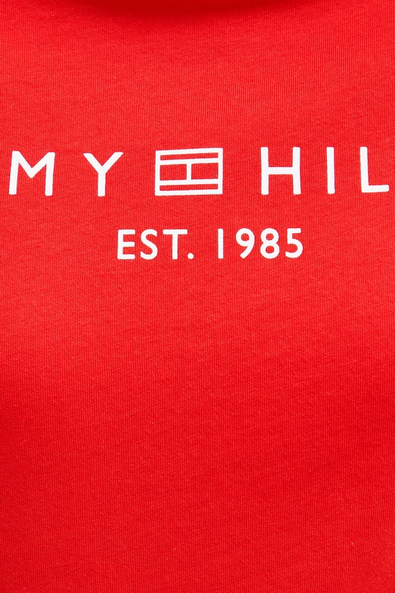 Tommy Hilfiger t-shirt Γυναικείο βαμβακερό WW0WW40276. κόκκινο