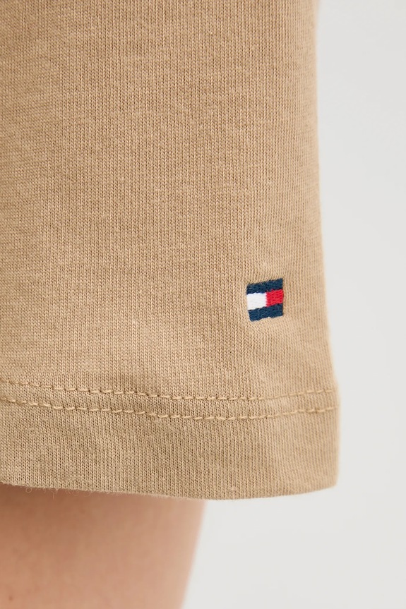 Tommy Hilfiger T-shirt damski bawełniany WW0WW40276. beżowy