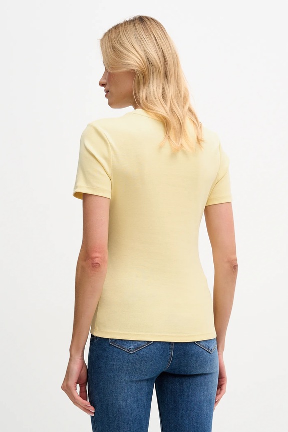 Ruházat Tommy Hilfiger t-shirt női pamut WW0WW40587. sárga