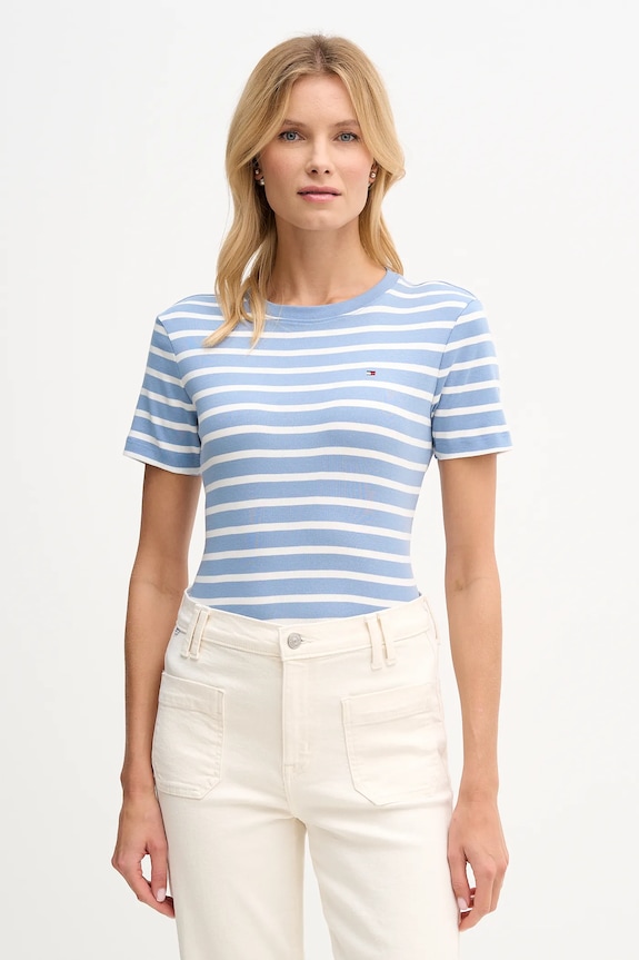 Tommy Hilfiger t-shirt női pamut kék WW0WW40587.