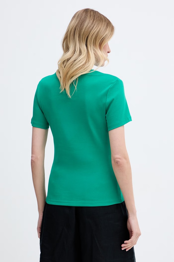 Îmbrăcăminte Tommy Hilfiger tricou de damă din bumbac WW0WW40587. verde