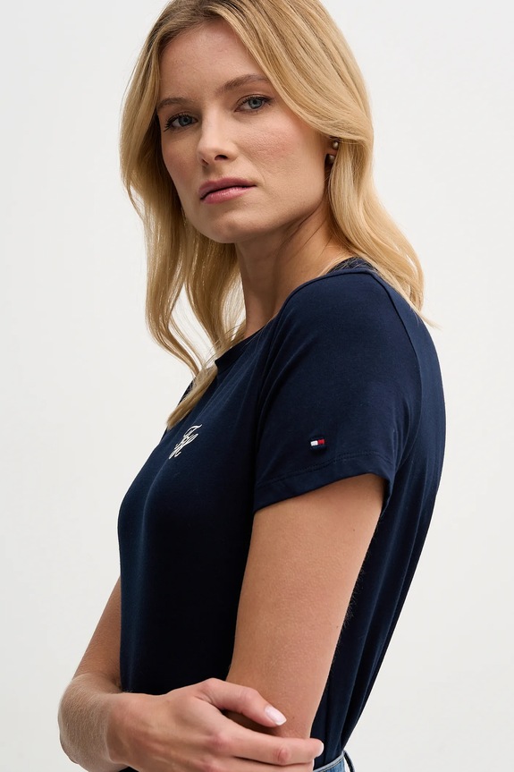 Tommy Hilfiger t-shirt sötétkék WW0WW47809