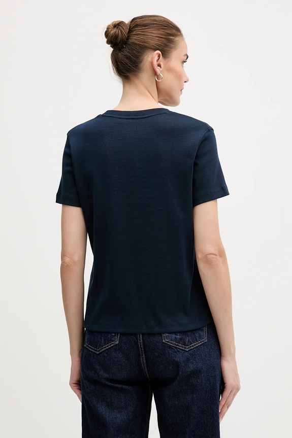 Oblečení Bavlněné tričko Tommy Hilfiger WW0WW47880 námořnická modř