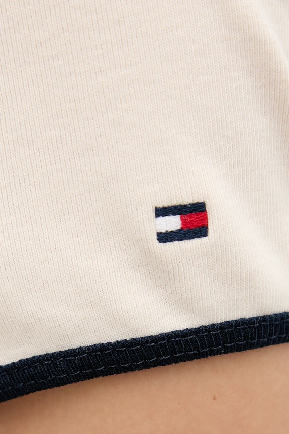 Βαμβακερό μπλουζάκι Tommy Hilfiger WW0WW47881 μπεζ