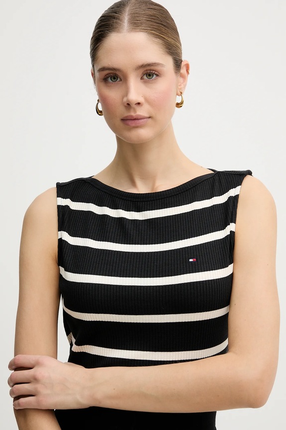 Tommy Hilfiger top damski czarny WW0WW47807