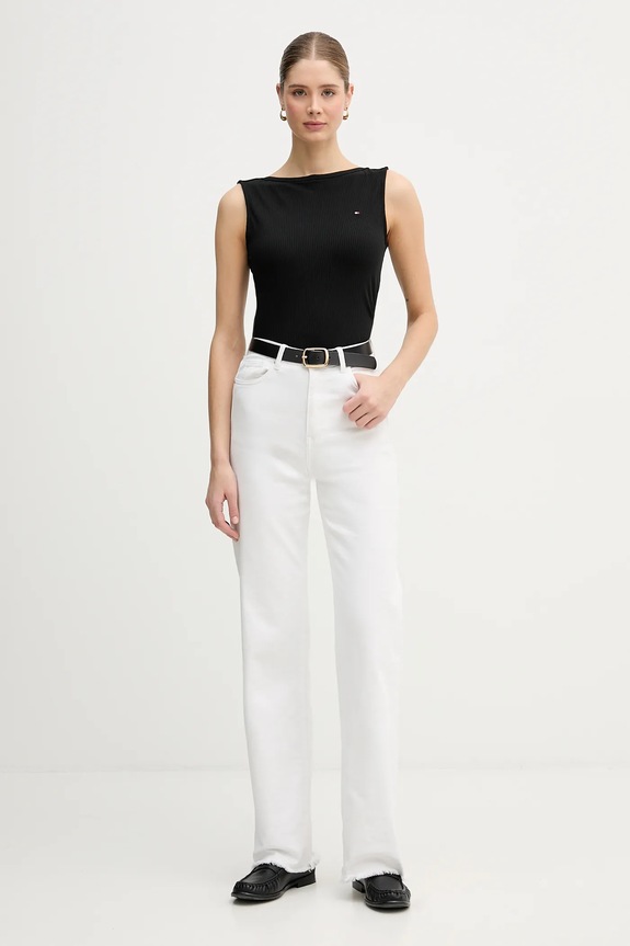Tommy Hilfiger top damski WW0WW47807 czarny SS26