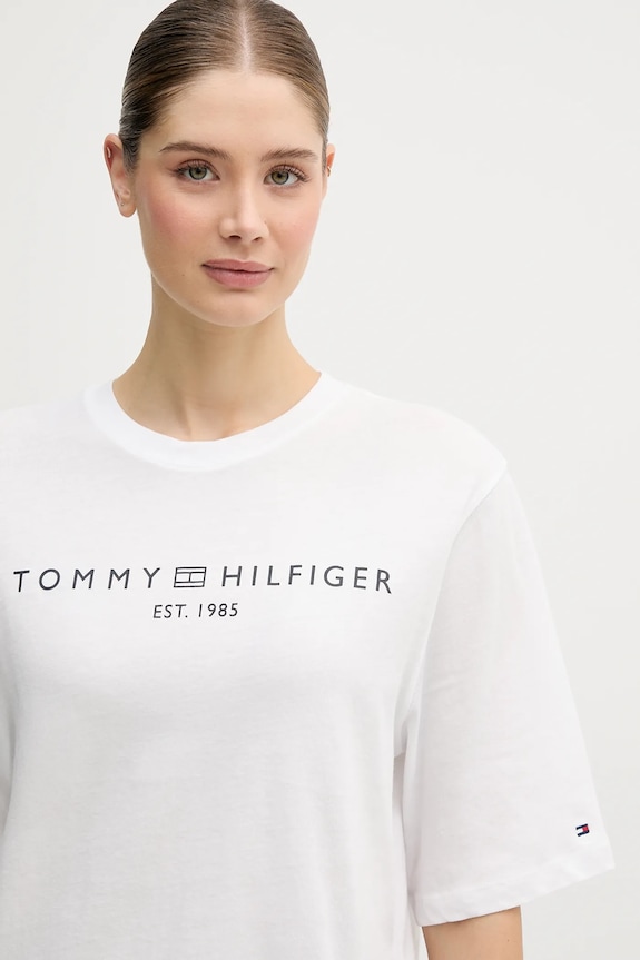 Tommy Hilfiger t-shirt damski bawełniany biały WW0WW47811
