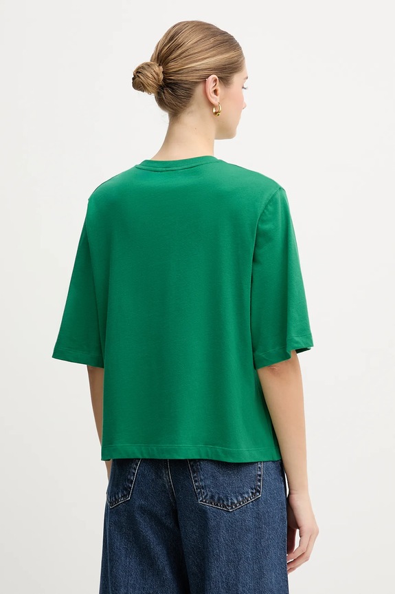 Odzież Tommy Hilfiger t-shirt damski bawełniany WW0WW47811 zielony