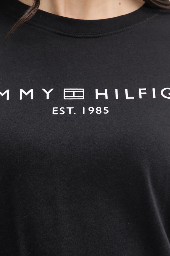 Tommy Hilfiger t-shirt damski bawełniany WW0WW47811 czarny