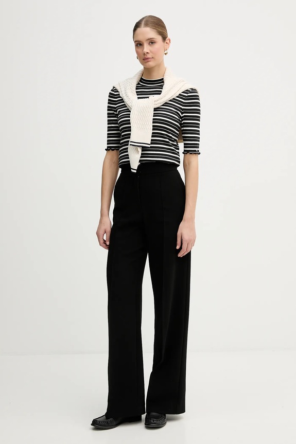 Tričko Tommy Hilfiger WW0WW47815 čierna SS26