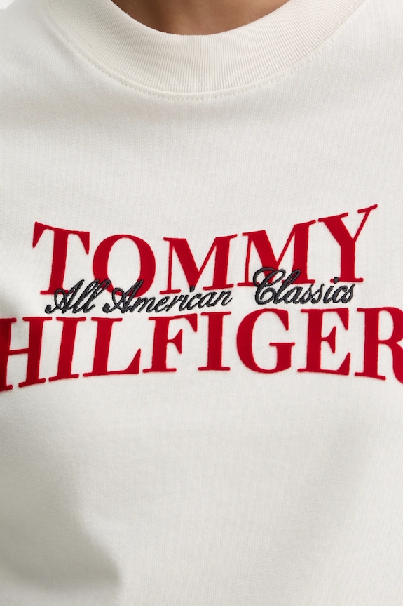Tommy Hilfiger tricou din bumbac WW0WW47884 bej