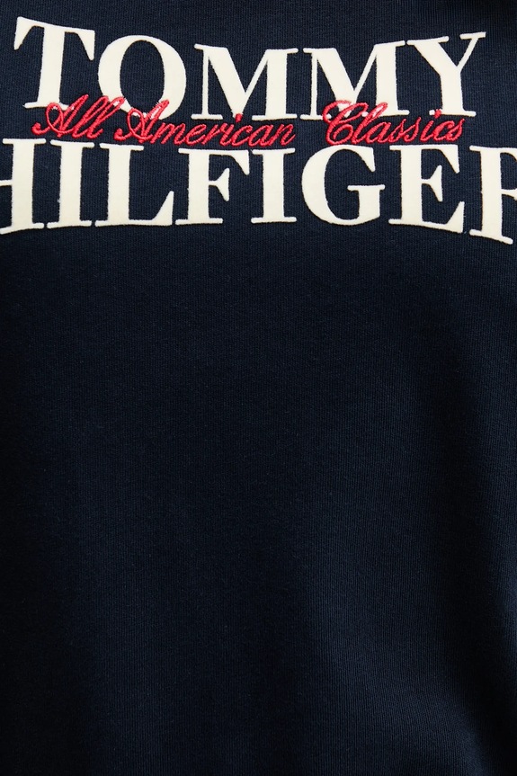 Bavlnené tričko Tommy Hilfiger WW0WW47884 tmavomodrá